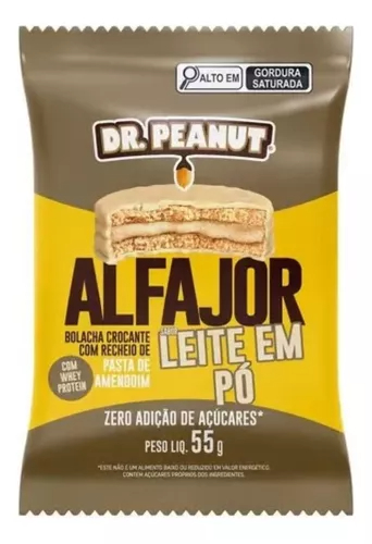 Alfajor unitario 55g – Dr Peanut – Araki Suplementos Atacado!