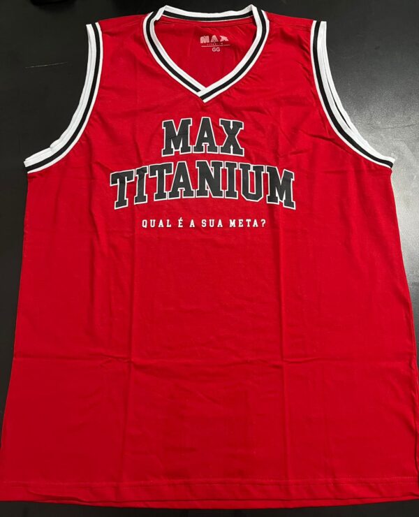 Regata Basqueteira Max Titanium (Tam. GG) 100% algodão - Imagem 4