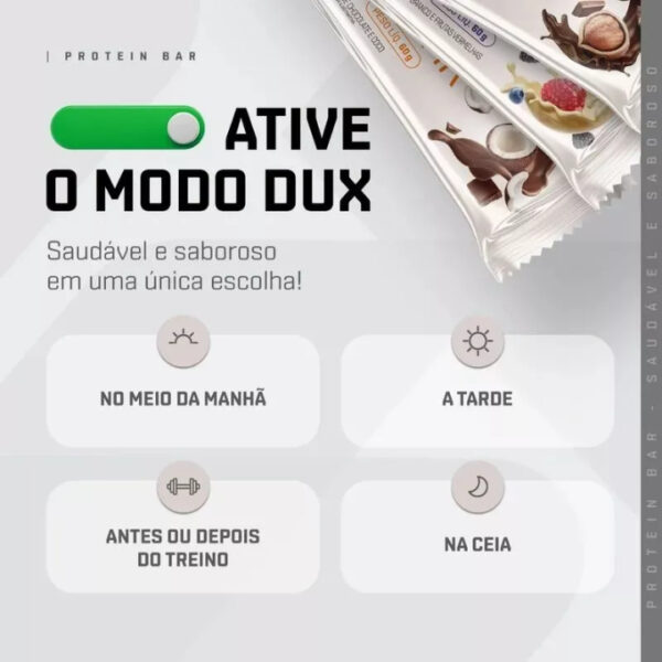 Protein Bar - Display C/ 12un 60g - Dux (Barrinha com 20g de Proteína) - Imagem 5