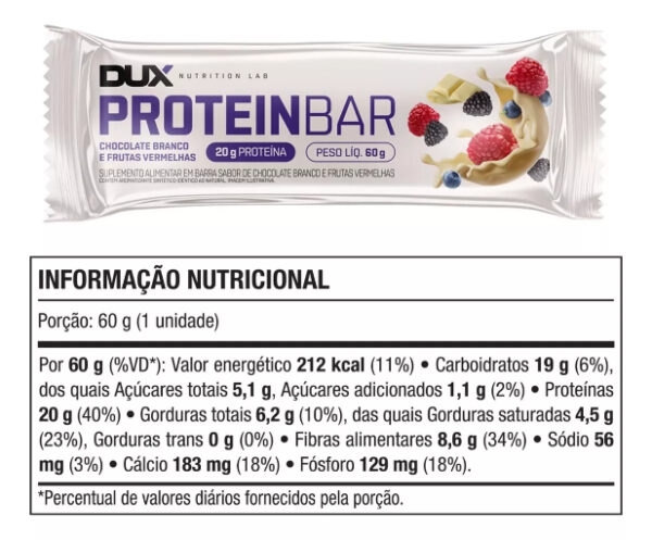Protein Bar - Display C/ 12un 60g - Dux (Barrinha com 20g de Proteína) - Imagem 4
