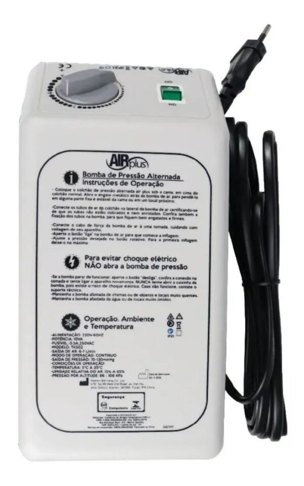 Colchão Pneumático Hospit Air Plus 130Kg 110 E 220V Anti Esc - Imagem 4