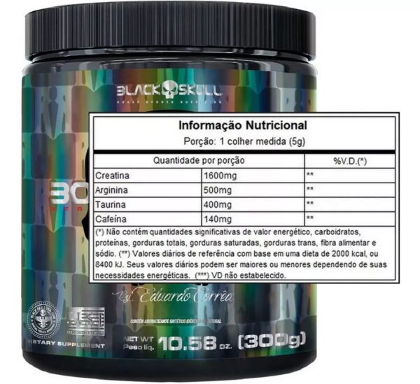 Bone Crusher 300g (30 doses) - Black Skull  (Mês 06/25) - Imagem 3