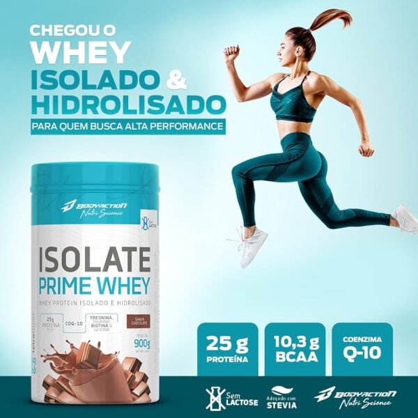 Isolate prime whey 900g ZERO LACTOSE (Proteína Isolada, Baixo Carbo) - Body Action - Imagem 2