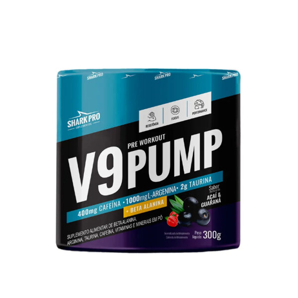 V9-pump - Pré Treino 300g (30 doses) - Shark Pro - Imagem 4