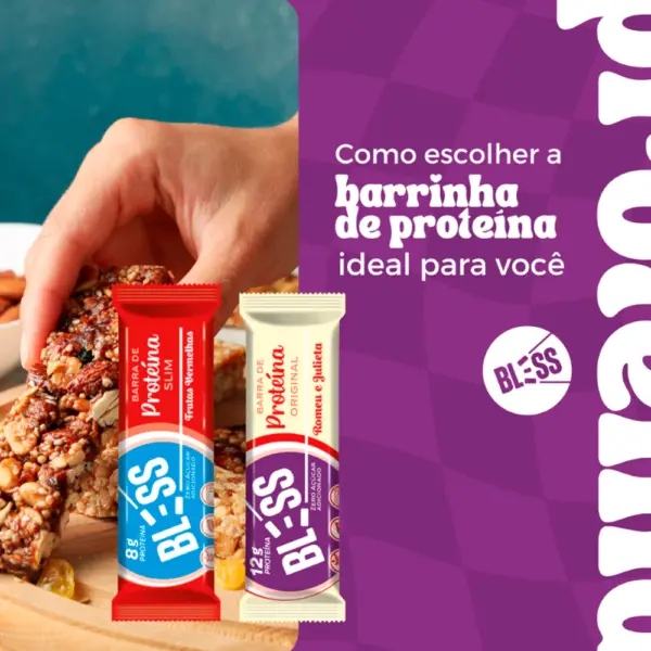BLESS Caixa com 12 UNID. de 40g (12g de Proteína por barra) ZERO AÇÚCAR *Mesma da Growth* - Imagem 5