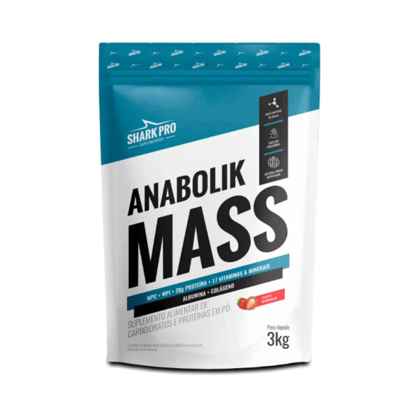 Hipercalórico Anabolik Mass Refil 3kg - Shark Pro - Imagem 4