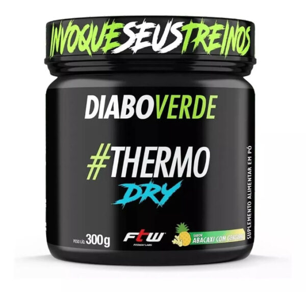 Diabo Verde #thermo Dry 300g (val. 08/26) - Sabor Abacaxi Com Gengibre - Imagem 3