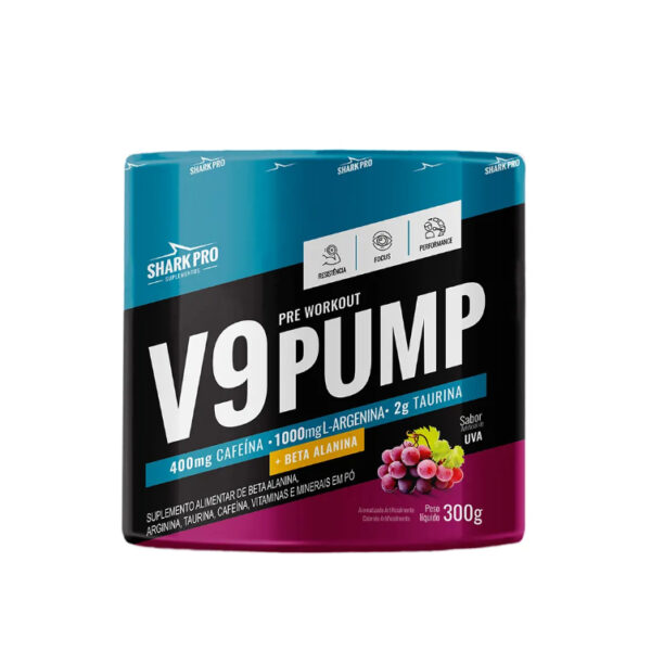V9-pump - Pré Treino 300g (30 doses) - Shark Pro - Imagem 6