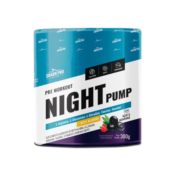 Night Pump Shark Pro 300g ( SEM CAFEÍNA) - Imagem 2