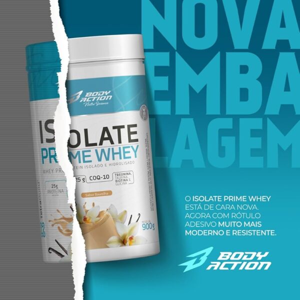 Isolate prime whey 900g ZERO LACTOSE (Proteína Isolada, Baixo Carbo) - Body Action - Imagem 5