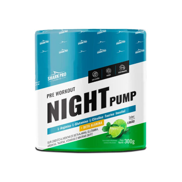 Night Pump Shark Pro 300g ( SEM CAFEÍNA) - Imagem 3