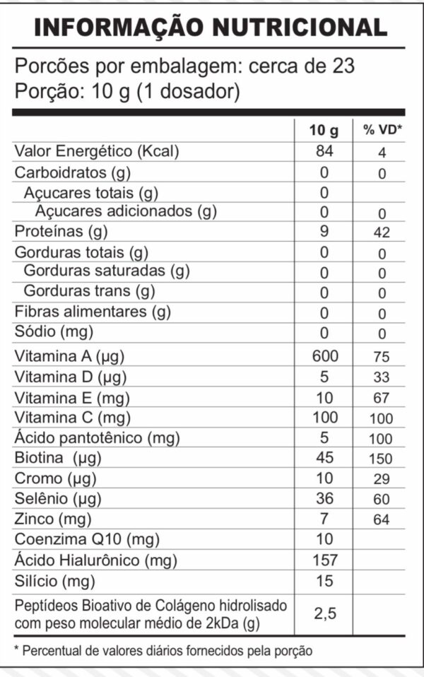 Colágeno Hidrolisado + Ácido Hialurônico 230g ( selos de pureza Verisol + Haplex) VENOM LABS - Imagem 2