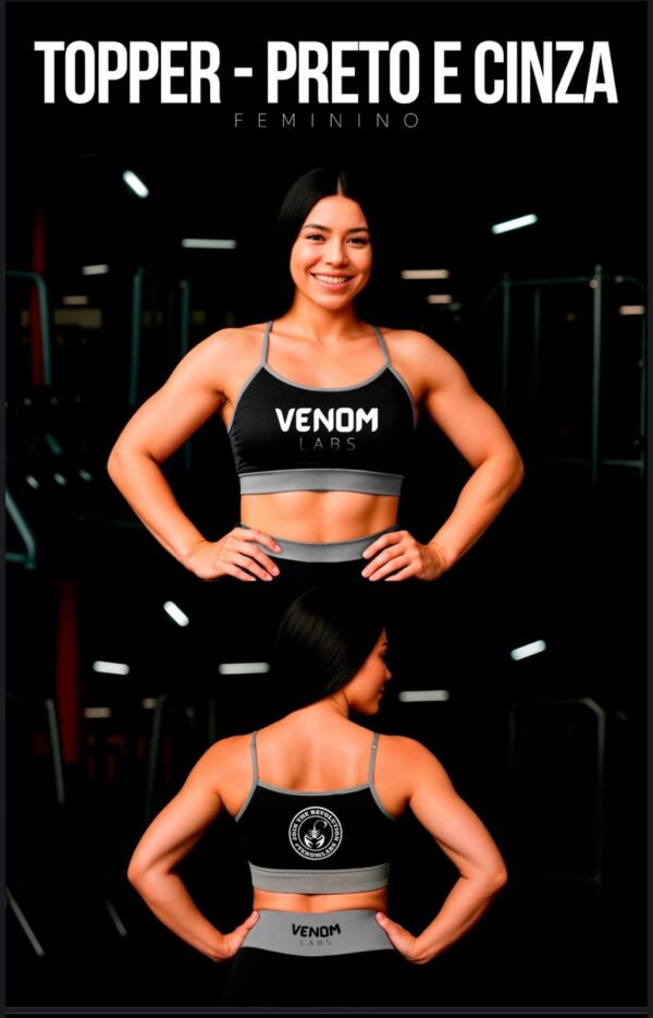 TOP FEMININO ALÇA FINA (TECIDO SUPLEX AVELUDADO) VENOM