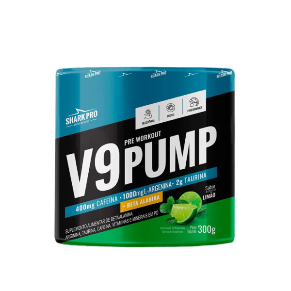 V9-pump - Pré Treino 300g (30 doses) - Shark Pro - Imagem 3