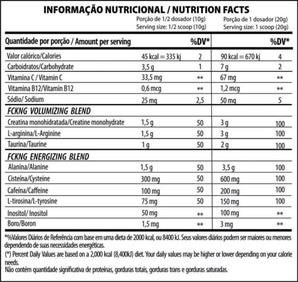 Fckng Booster 600G (pré treino) Under Labz - Imagem 8