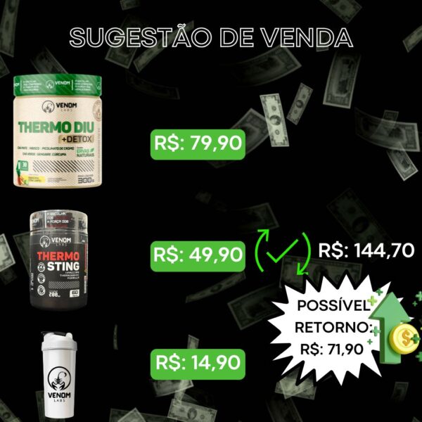 KIT DERRETE BACON (Thermo DIU + detox 300g e Thermo Sting 60caps) - Imagem 2