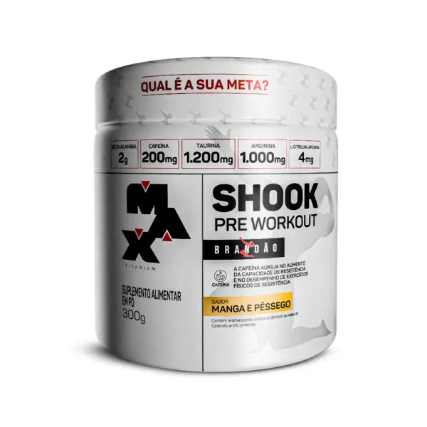 SHOOK  WORKOUT RAFAEL BRANDÃO 300g (Pré Treino) - MAX TITANIUM - Imagem 2