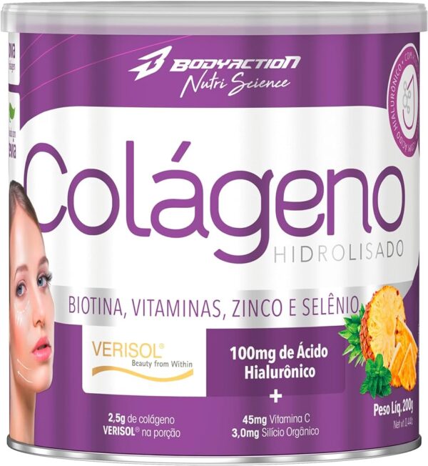 Colágeno hidrolisado VERISOL + ct-1 (ácido hialurônico) 200g 20 DOSES - Body Action