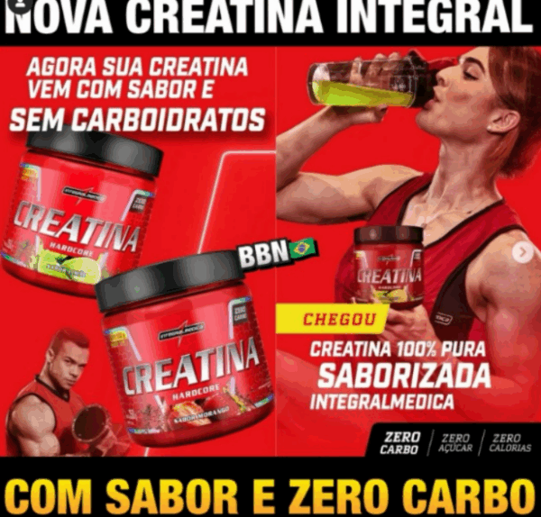 Creatina Hardcore Monohidratada 300g & 350g Integralmedica - Imagem 3