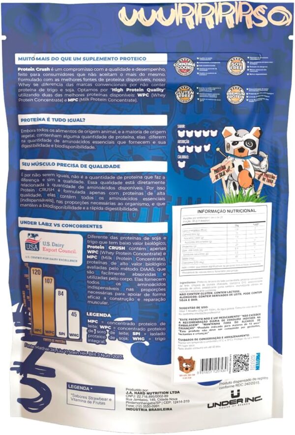 Protein Crush 900g Refil Under Labs + LA GANEXA 450g COOKIES **BRINDE** - Imagem 3