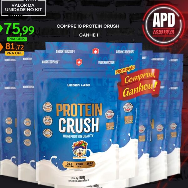Compre 10 leve 11 - PROTEIN CRUSH 900g UNDER LABZ