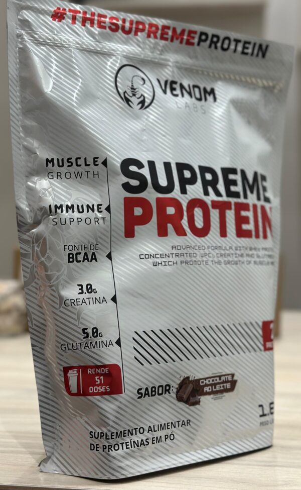 Supreme Whey 100% Concentrado Protein 1,8 Kg Refil (rendimento 51 doses & 3g creatina) Venom Labs + **DR. PEANUT 250g BR - Imagem 8