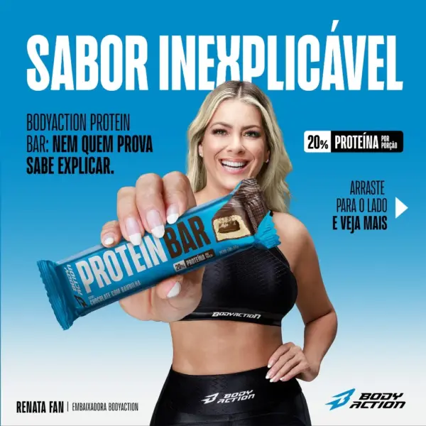 Protein Crisp Bar Proteina Sabores (Caixa c/ 12 Und) Bodyaction - Imagem 3