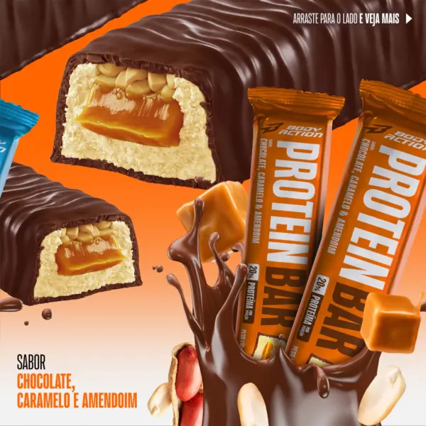 Protein Crisp Bar Proteina Sabores (Caixa c/ 12 Und) Bodyaction - Imagem 5