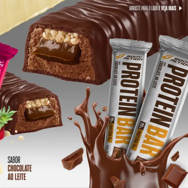 Protein Crisp Bar Proteina Sabores (Caixa c/ 12 Und) Bodyaction - Imagem 7