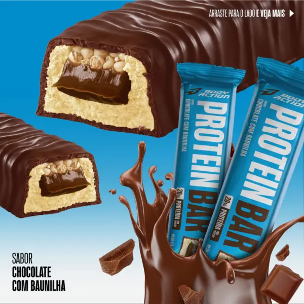 Protein Crisp Bar Proteina Sabores (Caixa c/ 12 Und) Bodyaction - Imagem 4