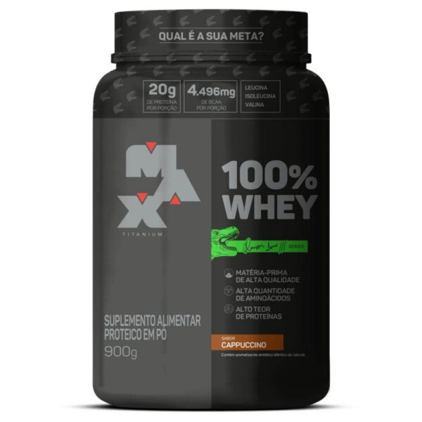 100% Whey Protein (Pote) 900g - Max Titanium - Imagem 4
