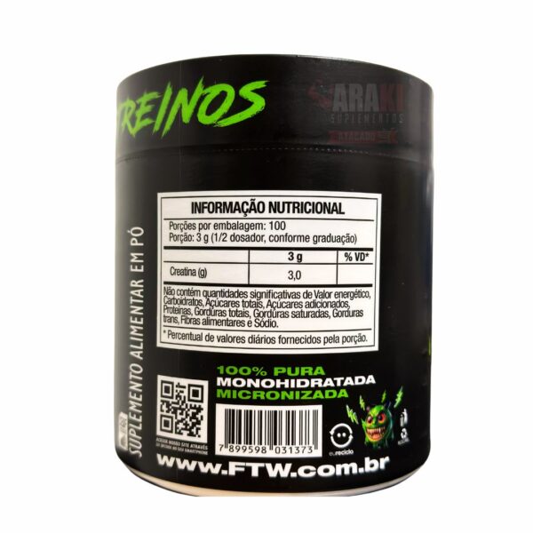 DIABO VERDE CREATINA 300G 100% PURA - FTW - Imagem 3