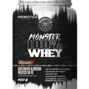 Whey Protein - Monster 100% Pote 900g (31g proteínas por dose/ Baixo carbo) - Probiotica