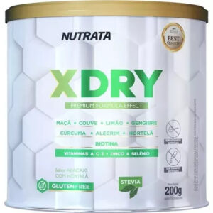 X Dry New 200g - Nutrata (antioxidante - Polidextrose, polpa de maçã (Pyrus malus L.), couve pó (Brassica oleracea L.),