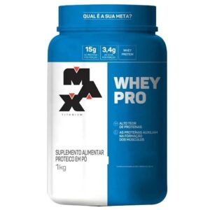 Whey Pro 1Kg Pote (Whey Protein Concentrada) - Max Titanium
