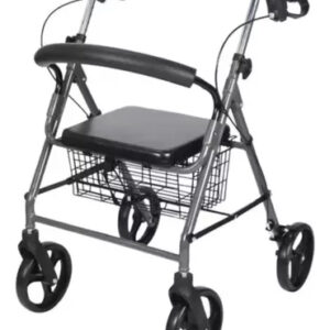 Andador Dobrável Regulável Assento 4 Rodas Idoso Hidrolight