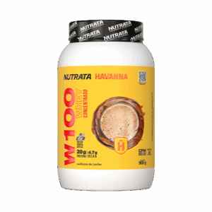 W100 whey 100% Concentrada 900g Pote Premium (70% proteína por dose) - Nutrata