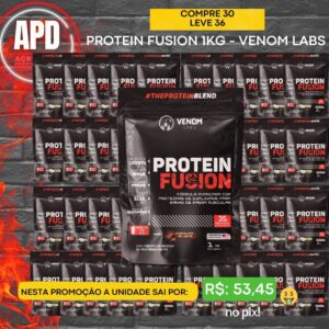 Promoção: Compre 30x Protein Fusion 1kg Venom Labs (35g proteínas por porção) Ganhe: +6